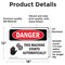 Signmission This Machine Starts Automatically Danger Sign, Vinyl Decal, 18in W x 12in L, 2PK OS-2PACK-DS-D-1218-L-1590 - alternate 6